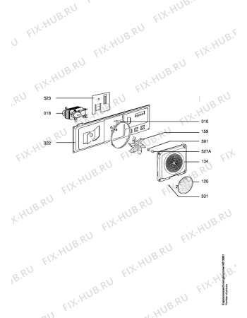 Взрыв-схема плиты (духовки) Aeg CB8300-1-W   SKAND. - Схема узла Hot air equipment